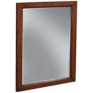 My Home Furnishings Logan Beveled Vertical Mirror in Driftwood