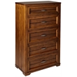 My Home Furnishings Logan Engineered Hard Wood 5-Drawer Chest in Driftwood