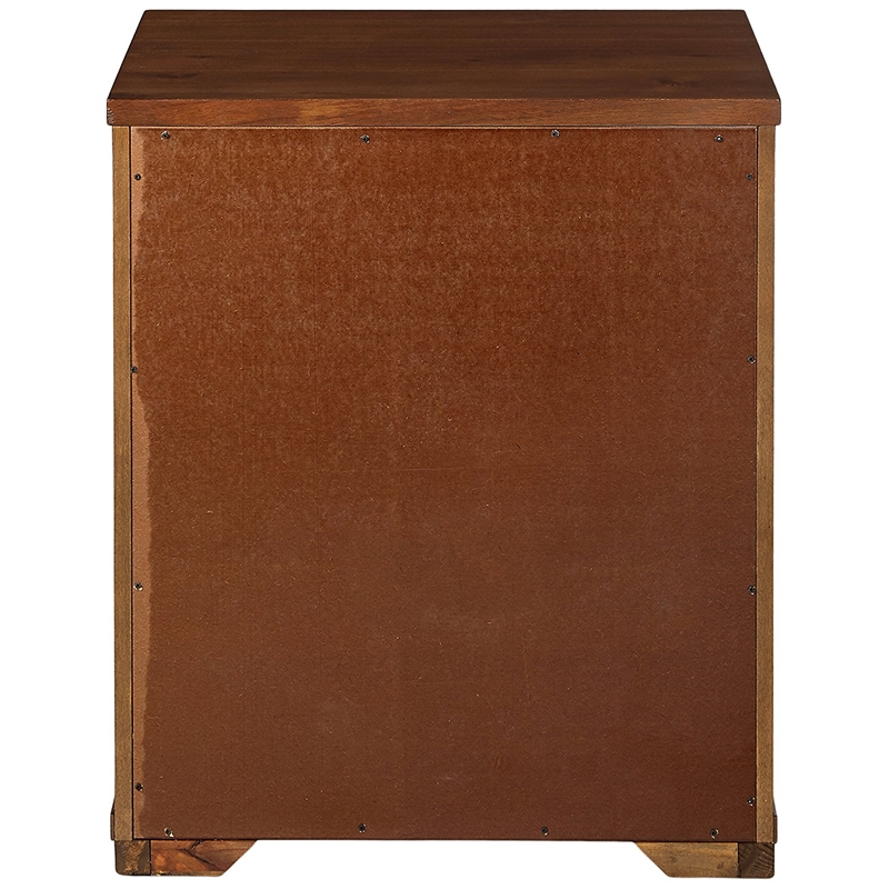 My Home Furnishings Logan Engineered Hard Wood 1-Drawer Nightstand in Driftwood