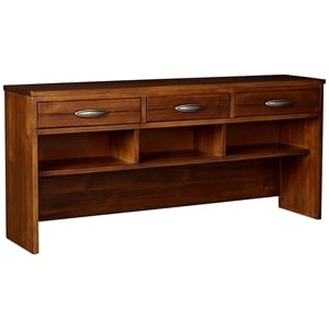 My Home Furnishings Logan Engineered Hard Wood Desk Hutch in Driftwood