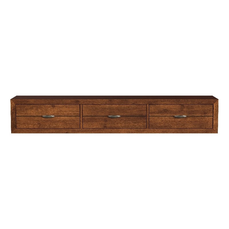 My Home Furnishings Logan 3-Under Bed Storage Drawers in Driftwood