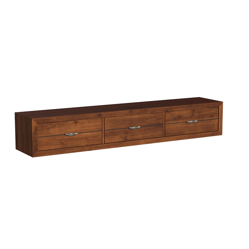 My Home Furnishings Logan 3-Under Bed Storage Drawers in Driftwood