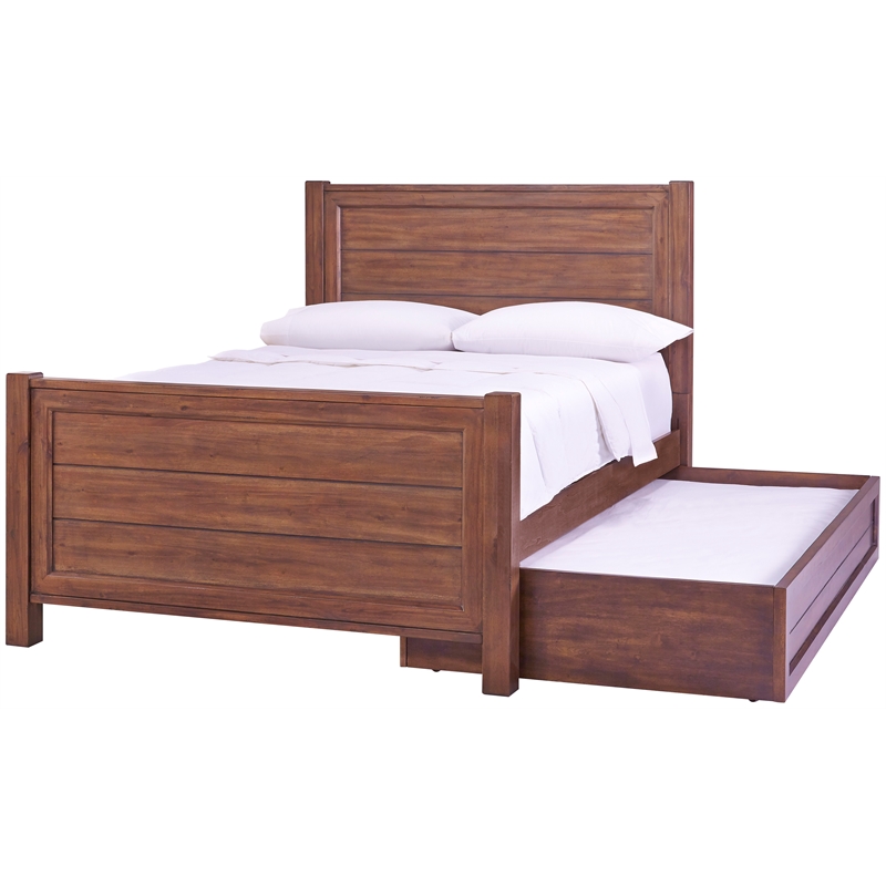 My Home Furnishings Logan Engineered Hard Wood Trundle in Driftwood