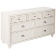 My Home Furnishings Amanda Engineered Hard Wood 7-Drawer Dresser in Creamy White