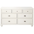 My Home Furnishings Amanda Engineered Hard Wood 7-Drawer Dresser in Creamy White