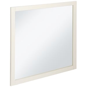 My Home Furnishings Amanda Beveled Vertical Mirror in Creamy White