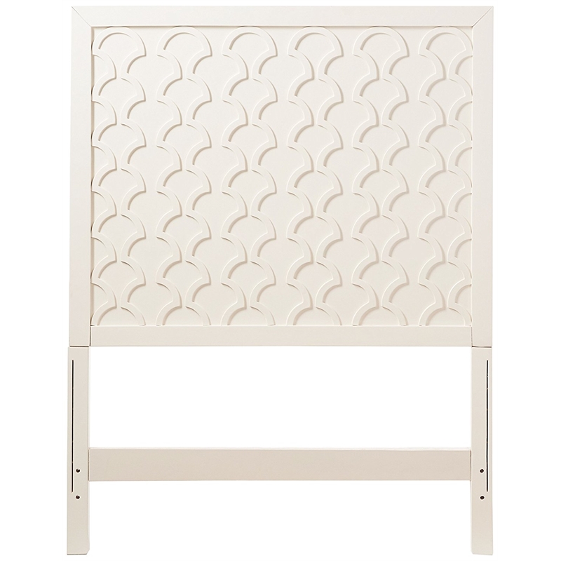 My Home Furnishings Amanda Twin Panel Headboard in Creamy White