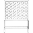 My Home Furnishings Amanda Twin Panel Headboard in Creamy White