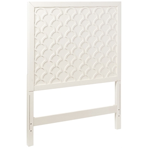 My Home Furnishings Amanda Twin Panel Headboard in Creamy White