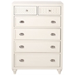 My Home Furnishings Amanda Engineered Hard Wood 6-Drawer Chest in Creamy White