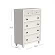 My Home Furnishings Amanda Engineered Hard Wood 6-Drawer Chest in Creamy White