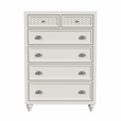 My Home Furnishings Amanda Engineered Hard Wood 6-Drawer Chest in Creamy White