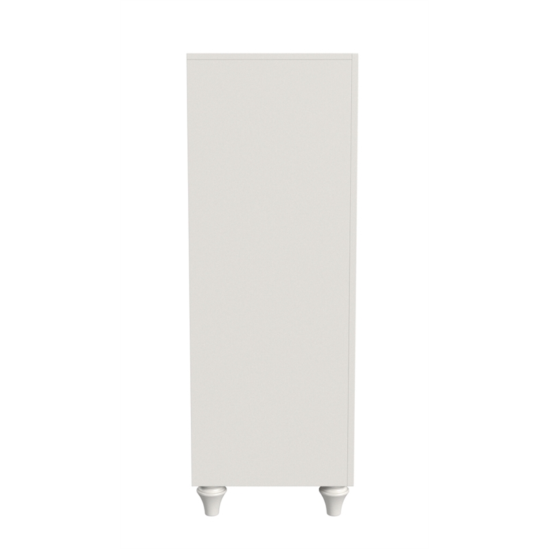 My Home Furnishings Amanda Engineered Hard Wood 6-Drawer Chest in Creamy White