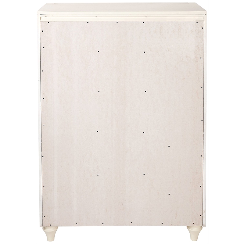 My Home Furnishings Amanda Engineered Hard Wood 6-Drawer Chest in Creamy White