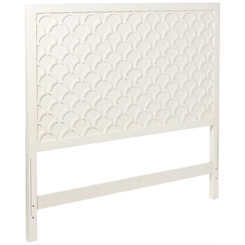 My Home Furnishings Amanda Full Panel Headboard in Creamy White