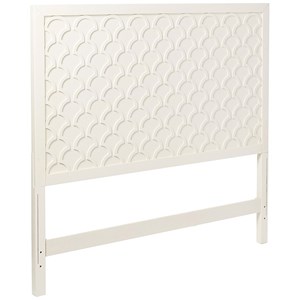 My Home Furnishings Amanda Full Panel Headboard in Creamy White