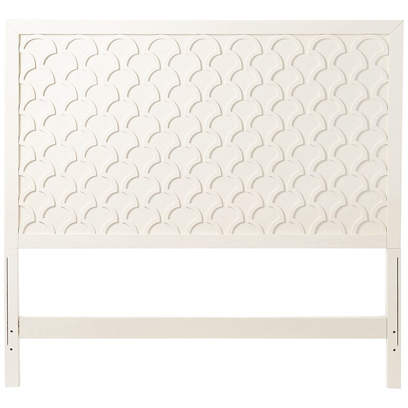 My Home Furnishings Amanda Full Panel Headboard in Creamy White