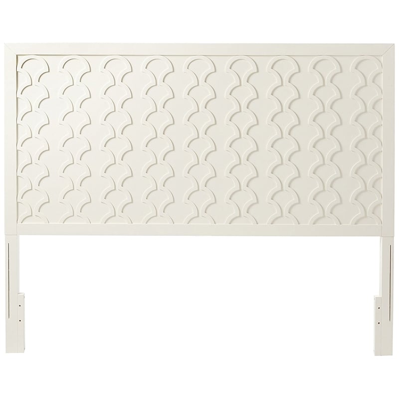 My Home Furnishings Amanda Queen Panel Headboard in Creamy White
