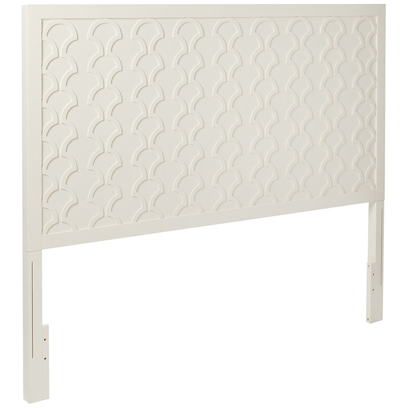 My Home Furnishings Amanda Queen Panel Headboard in Creamy White