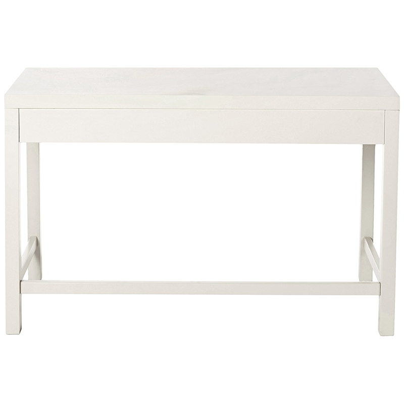 My Home Furnishings Amanda Engineered Hard Wood 3-Drawer Desk in Creamy White