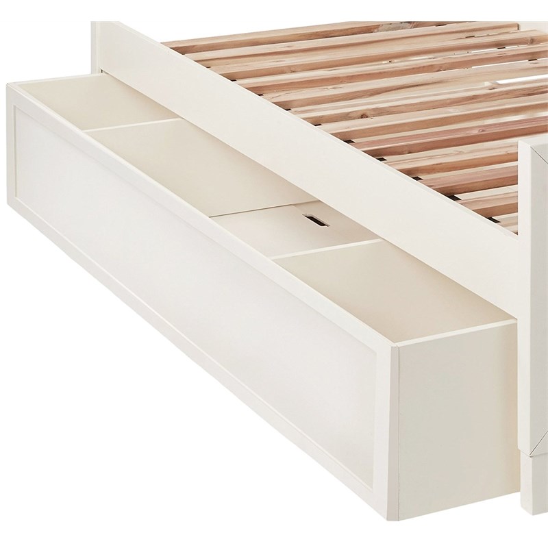 My Home Furnishings Amanda Engineered Hard Wood Trundle in Creamy White