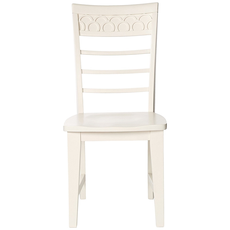 My Home Furnishings Amanda Engineered Hard Wood Desk Chair in Creamy White