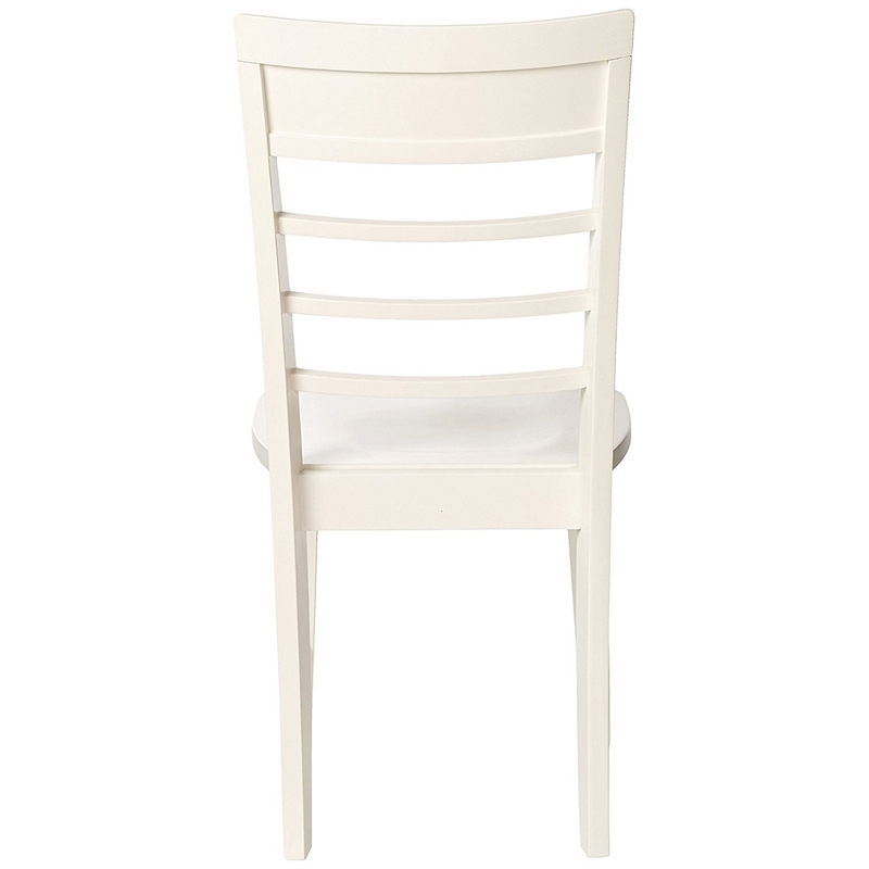 My Home Furnishings Amanda Engineered Hard Wood Desk Chair in Creamy White
