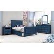 My Home Furnishings Bailey Beveled Vertical Mirror in Williamsburg Blue