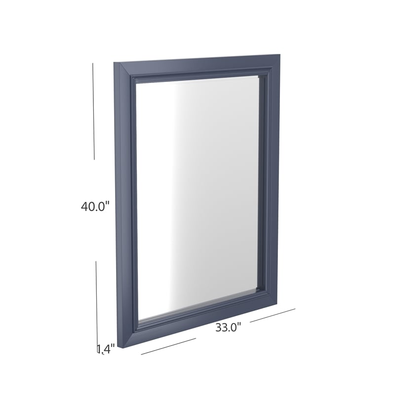 My Home Furnishings Bailey Beveled Vertical Mirror in Williamsburg Blue