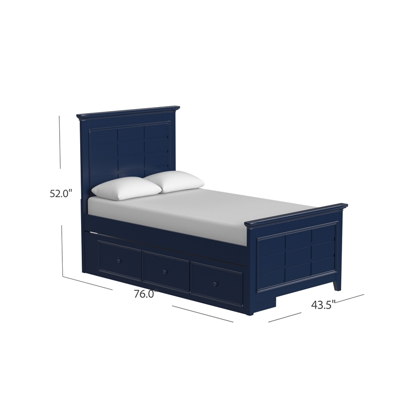 My Home Furnishings Bailey Twin Panel Headboard in Williamsburg Blue