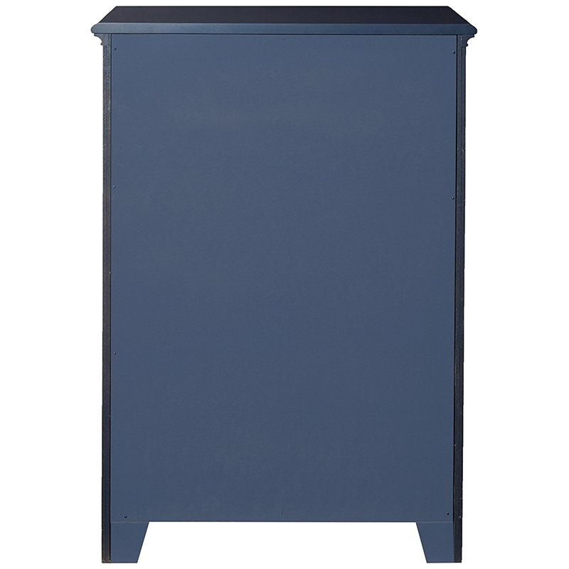 My Home Furnishings Bailey Wood 5-Drawer Chest in Williamsburg Blue