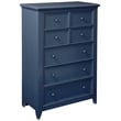 My Home Furnishings Bailey Wood 5-Drawer Chest in Williamsburg Blue