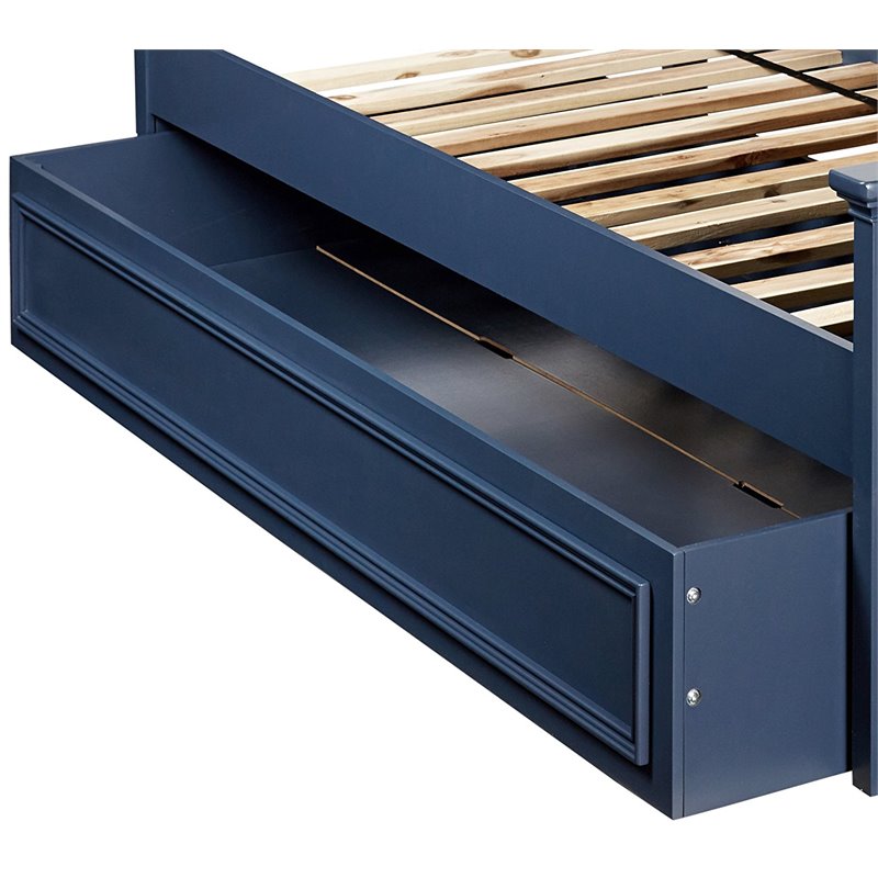 My Home Furnishings Bailey Engineered Hard Wood Trundle in Williamsburg Blue