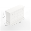 My Home Furnishings Neopolitan 6-Drawer Dresser in Bright White