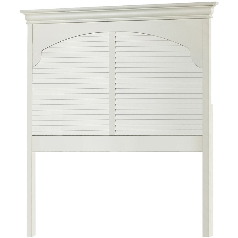 My Home Furnishings Neopolitan Twin Panel Headboard in Bright White