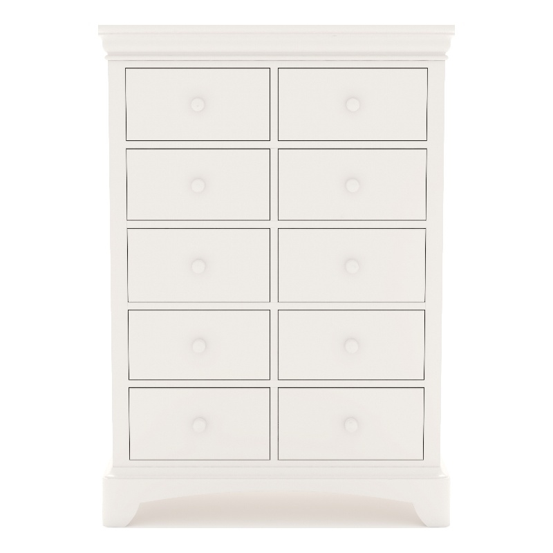 My Home Furnishings Neopolitan 5-Drawer Chest in Bright White