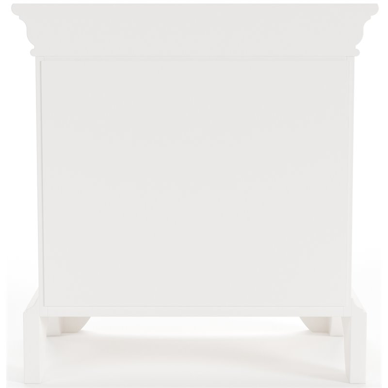 My Home Furnishings Neopolitan 2-Drawer Nightstand in Bright White