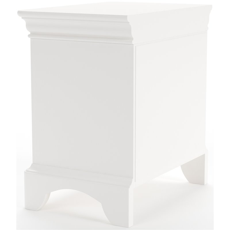 My Home Furnishings Neopolitan 2-Drawer Nightstand in Bright White