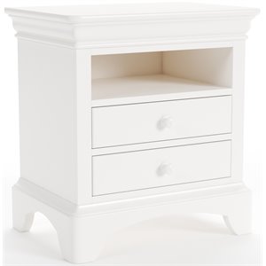 my home furnishings neopolitan 2-drawer nightstand in bright white