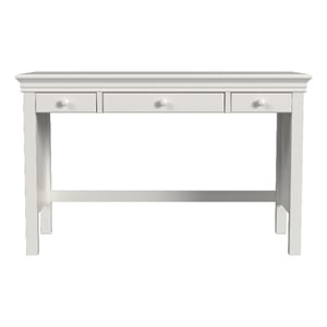 My Home Furnishings Neopolitan 3-Drawer Desk in Bright White