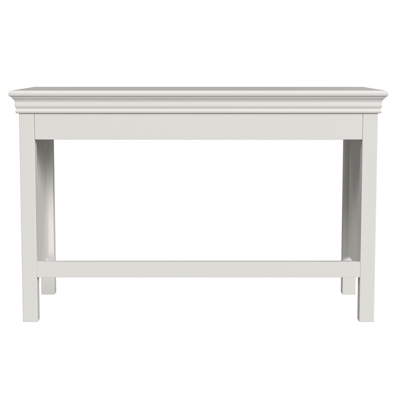 My Home Furnishings Neopolitan 3-Drawer Desk in Bright White