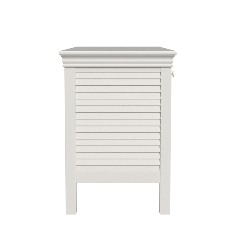 My Home Furnishings Neopolitan 3-Drawer Desk in Bright White