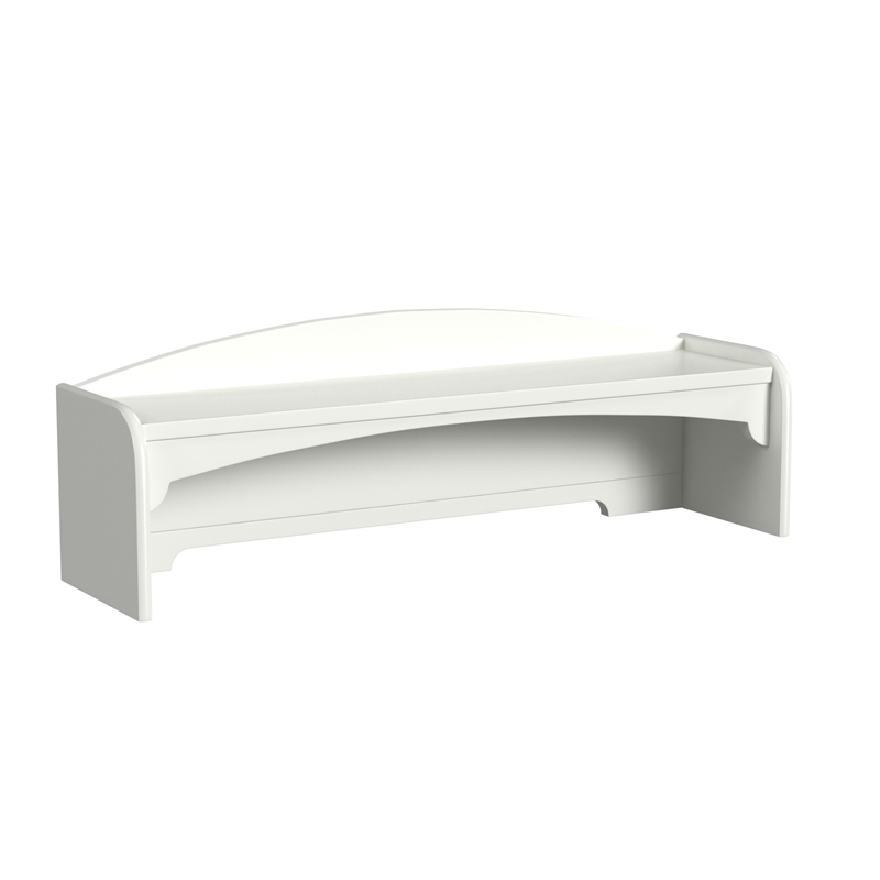 My Home Furnishings Neopolitan Engineered Hard Wood Desk Hutch in Bright White