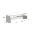 My Home Furnishings Neopolitan Engineered Hard Wood Desk Hutch in Bright White