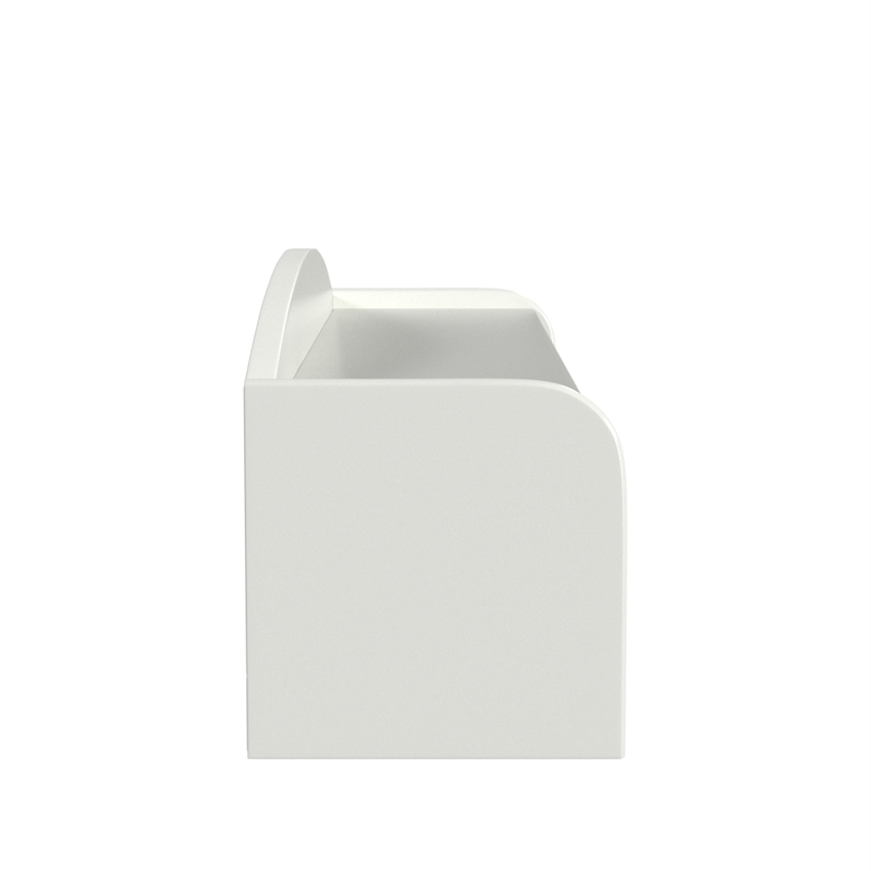 My Home Furnishings Neopolitan Engineered Hard Wood Desk Hutch in Bright White