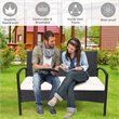 Costway 8 Pieces Rattan Patio Furniture Set with Cushion in White/Black