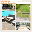 Costway 8 Pieces Rattan Patio Furniture Set with Cushion in White/Black