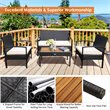 Costway 8 Pieces Rattan Patio Furniture Set with Cushion in White/Black