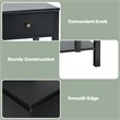 Costway Contemporary MDF Wood Nightstands in Black (Set of 2)