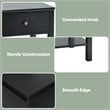 Costway Contemporary MDF Wood Nightstands in Black Finish (Set of 2)